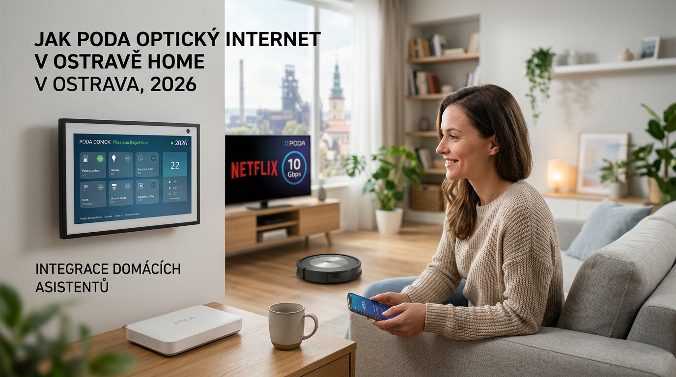 Jak Optický Internet PODA v Ostravě Umožňuje Bezproblémovou Integraci Domácích Asistentů a Chytých Spotřebičů v Roce 2026