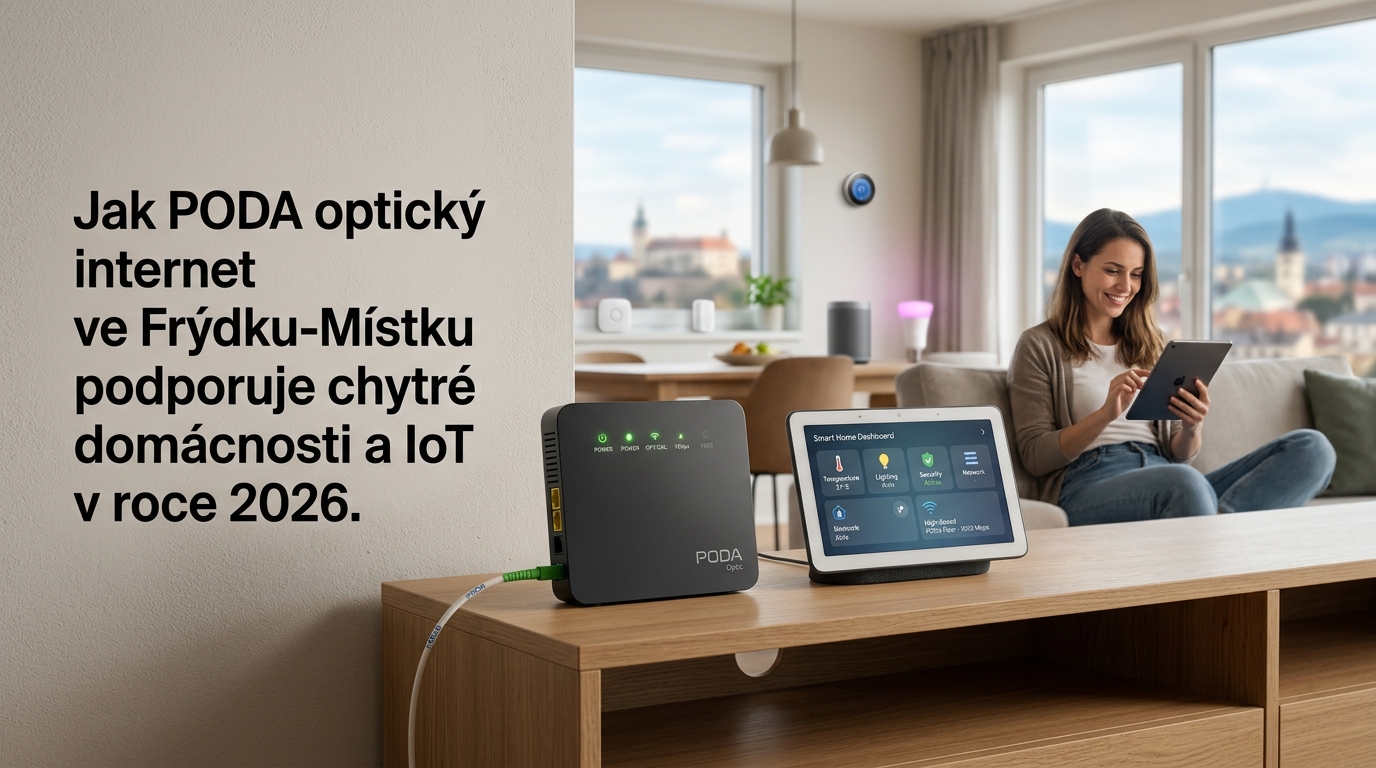 Jak PODA optický internet ve Frýdku-Místku podporuje chytré domácnosti a IoT v roce 2026