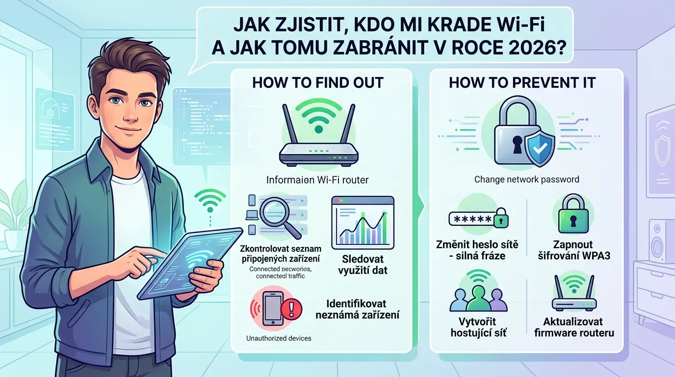 Jak zjistit, kdo mi krade Wi-Fi a jak tomu zabránit v roce 2026?